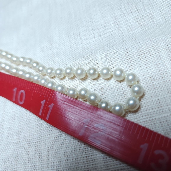 Vintage Pearl Necklace Glass Beaded Made In Japan  24" Hand Knot - Picture 6 of 9